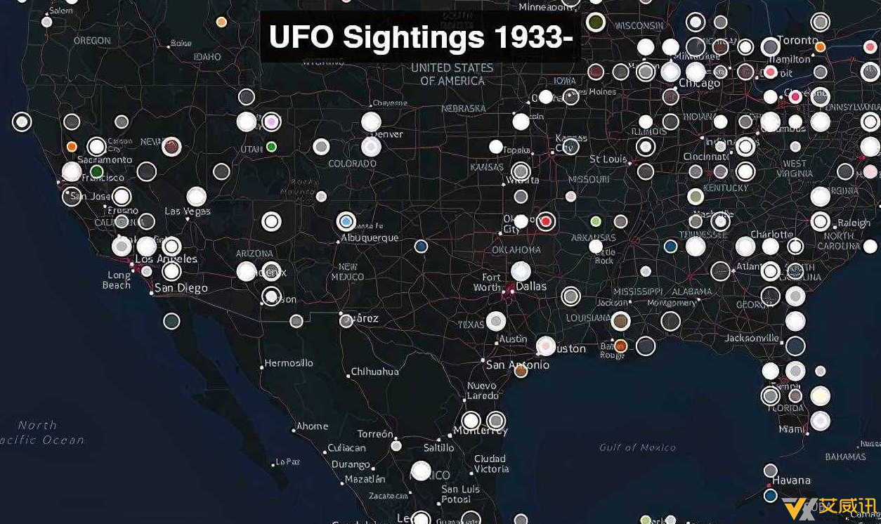 美国公布“全球UFO热点地图”，日本福岛、长崎和广岛UFO事件最多